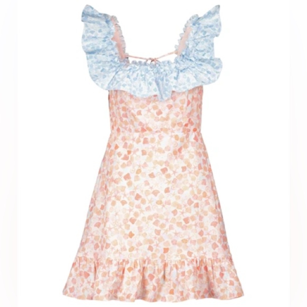 RIXO Kai Mini Shell Printed Dress - Picture 3 of 8